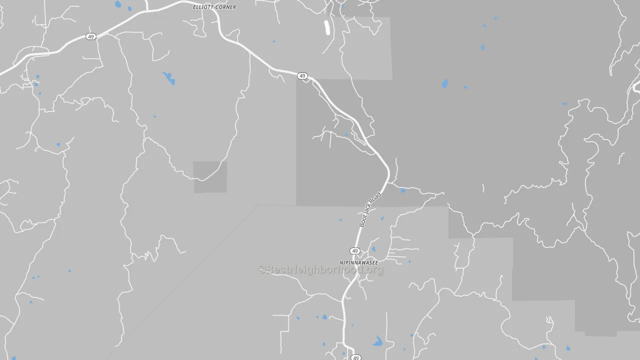 Transit Grade map of Nipinnawasee, CA