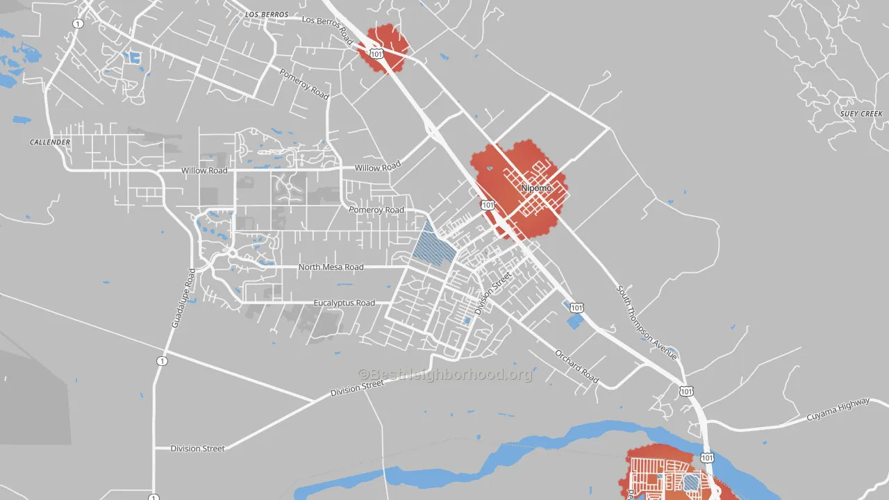 Transit Grade map of Nipomo, CA
