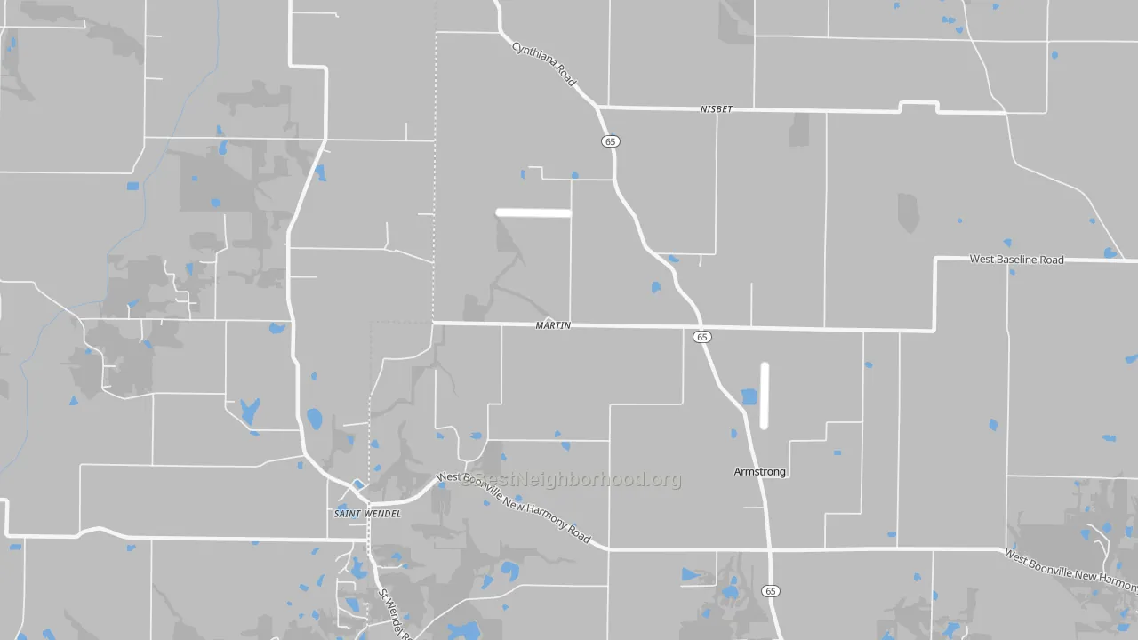 Transit Grade map of Nisbet, IN
