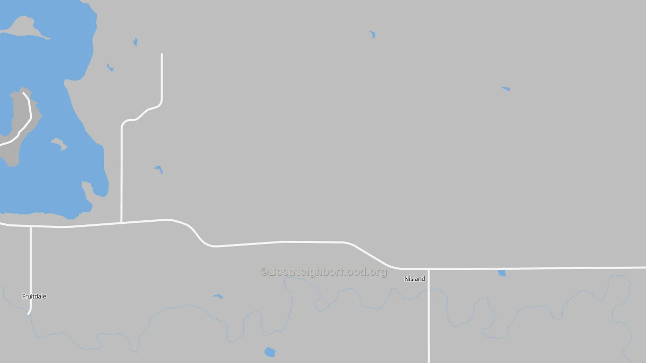 Transit Grade map of Nisland, SD