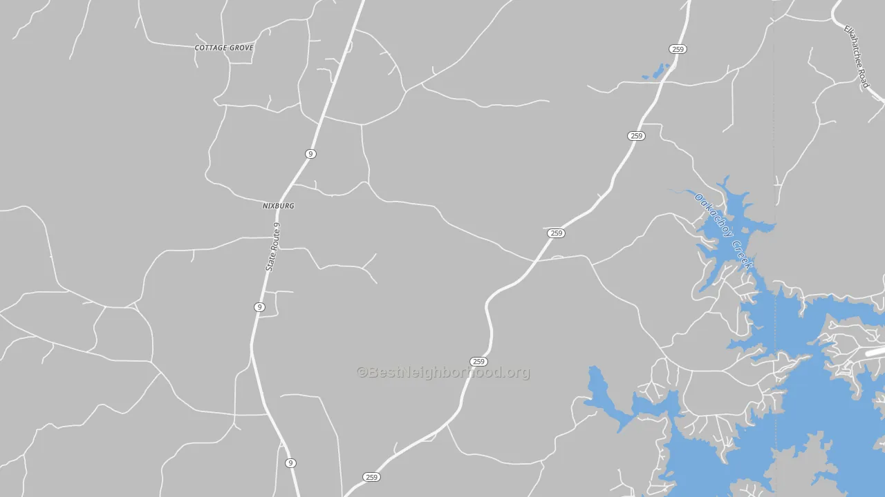 Transit Grade map of Nixburg, AL