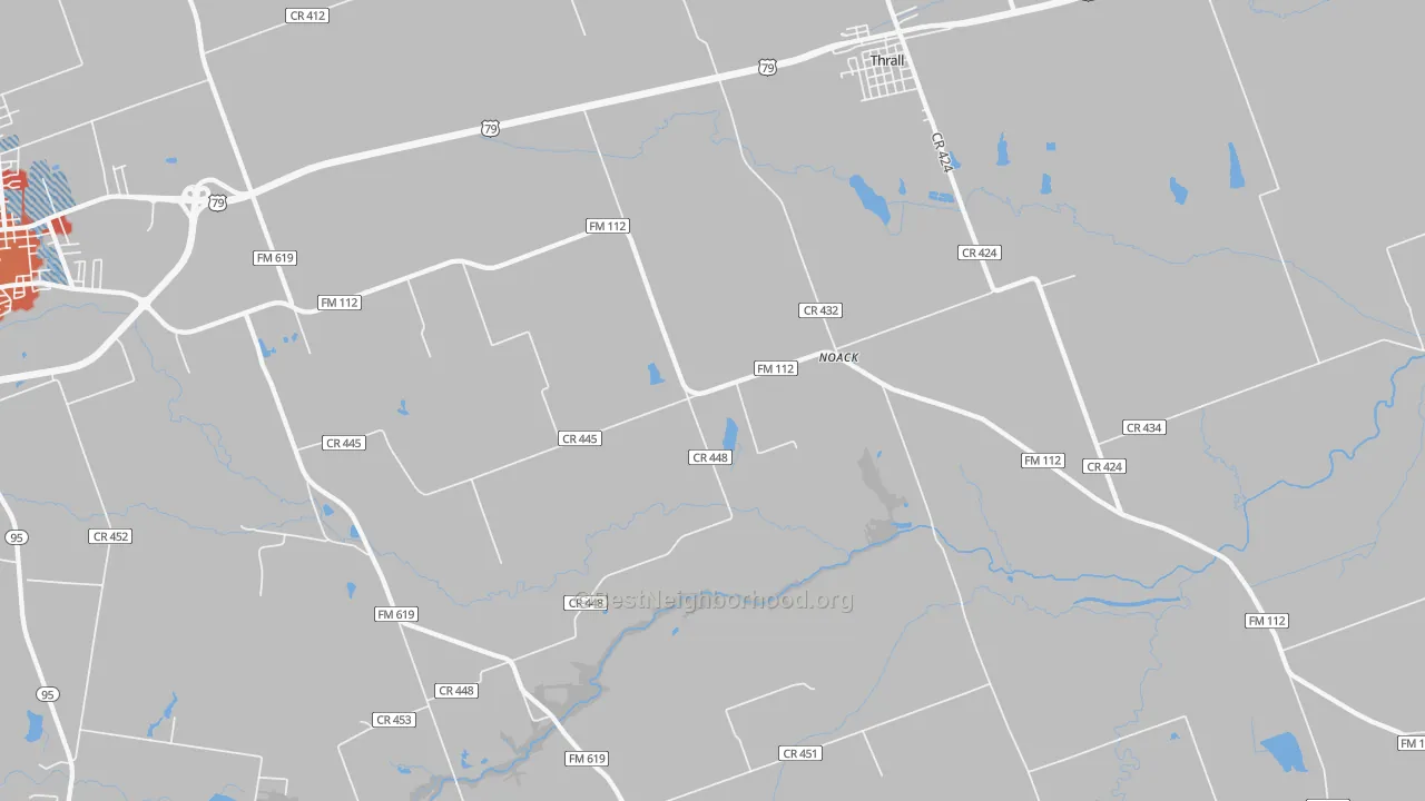 Transit Grade map of Noack, TX
