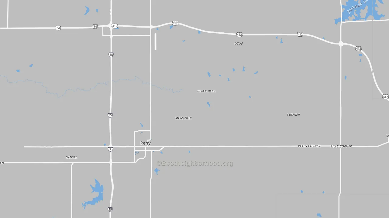 Transit Grade map of Noble County, OK