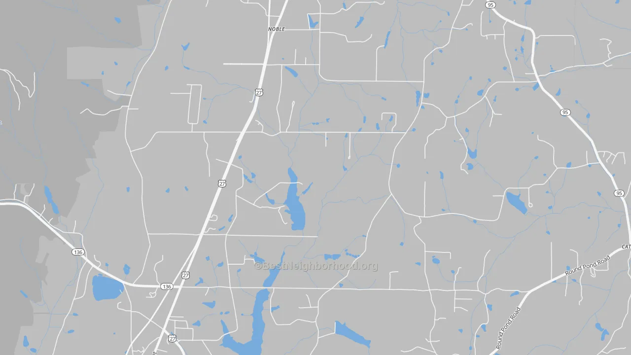 Transit Grade map of Noble, GA