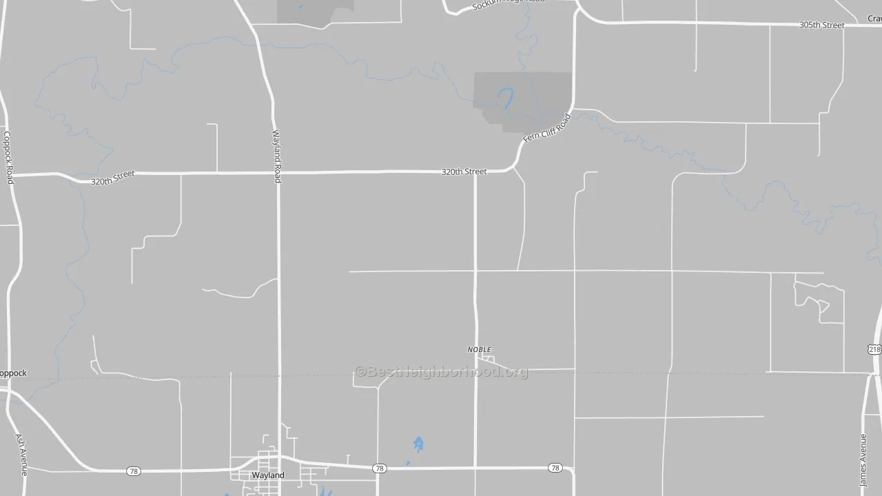 Transit Grade map of Noble, IA
