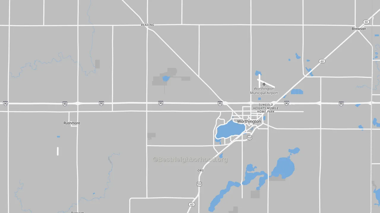 Transit Grade map of Nobles County, MN