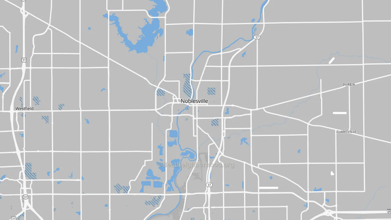 Transit Grade map of Noblesville, IN