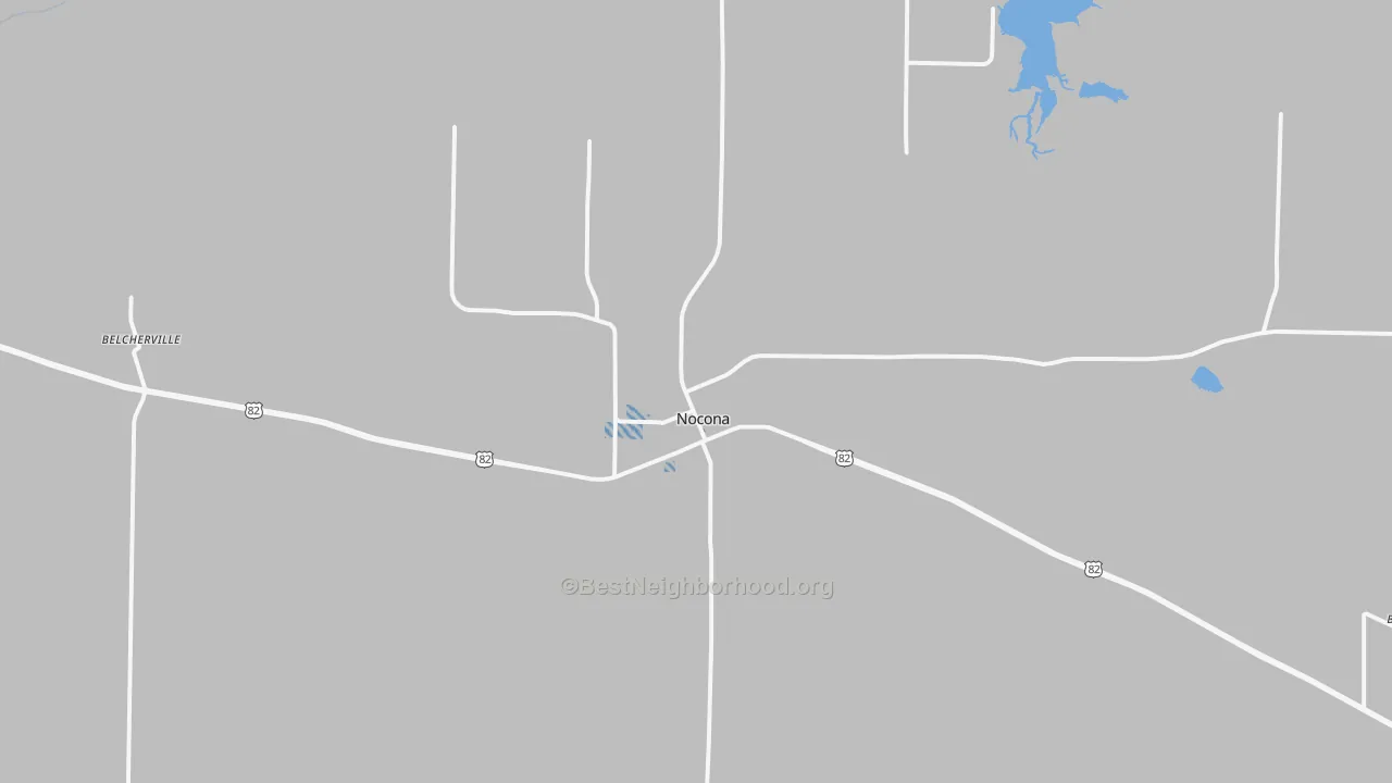 Transit Grade map of Nocona, TX