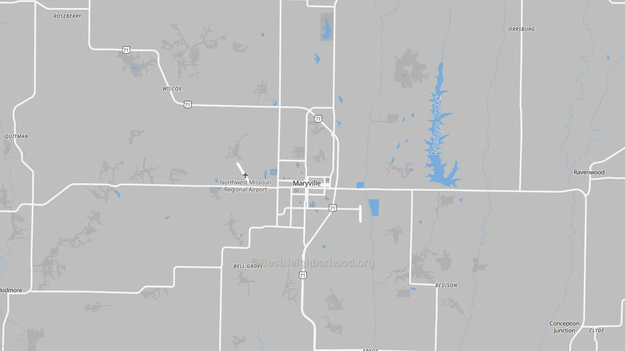 Transit Grade map of Nodaway County, MO