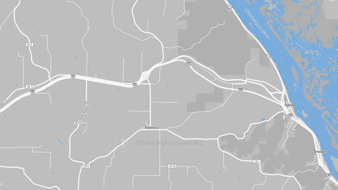 Transit Grade map of Nodine, MN