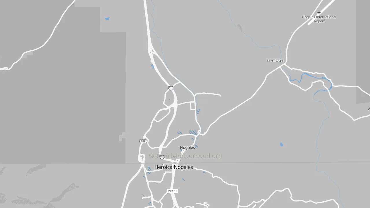 Transit Grade map of Nogales, AZ