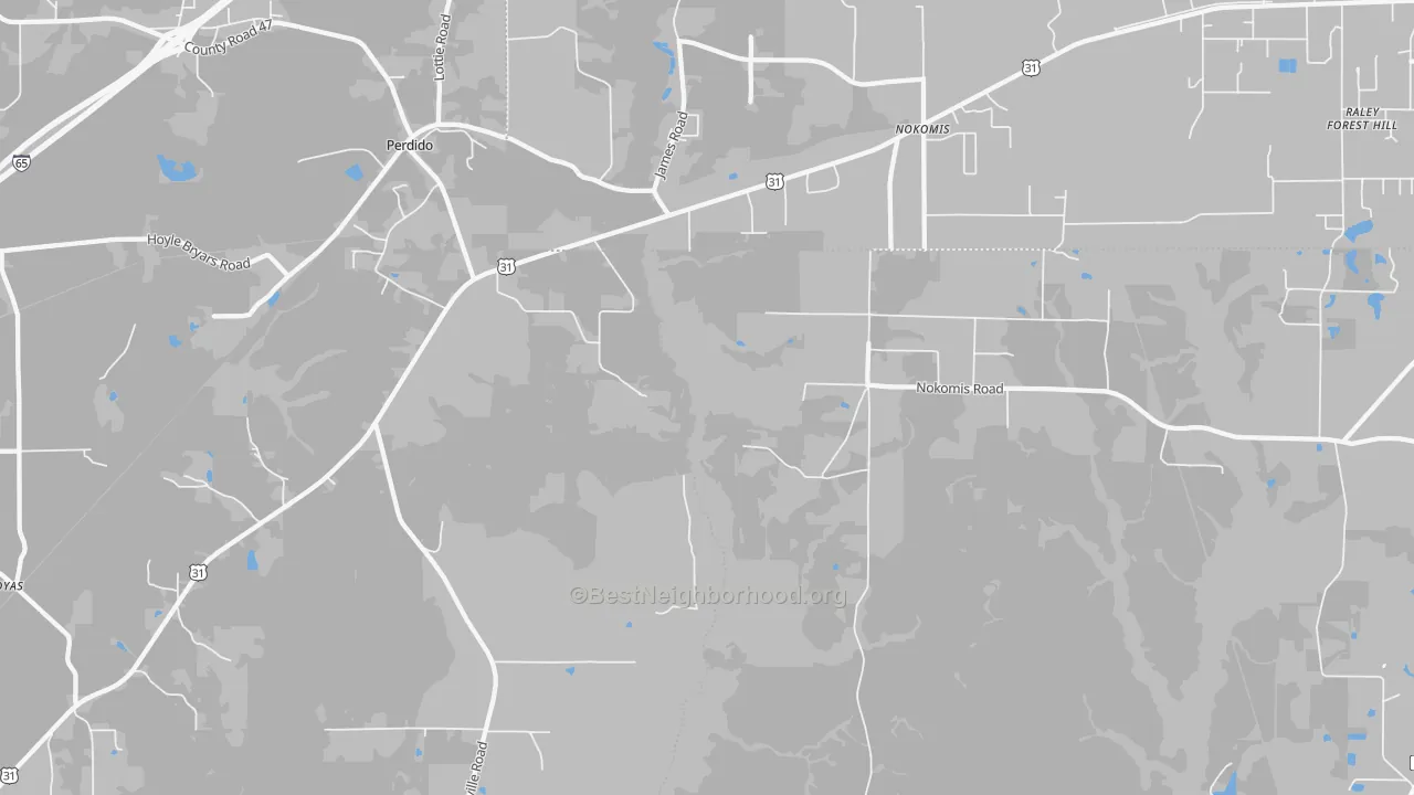 Transit Grade map of Nokomis, AL