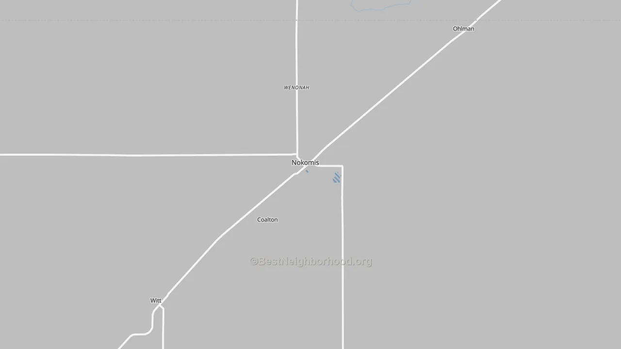 Transit Grade map of Nokomis, IL