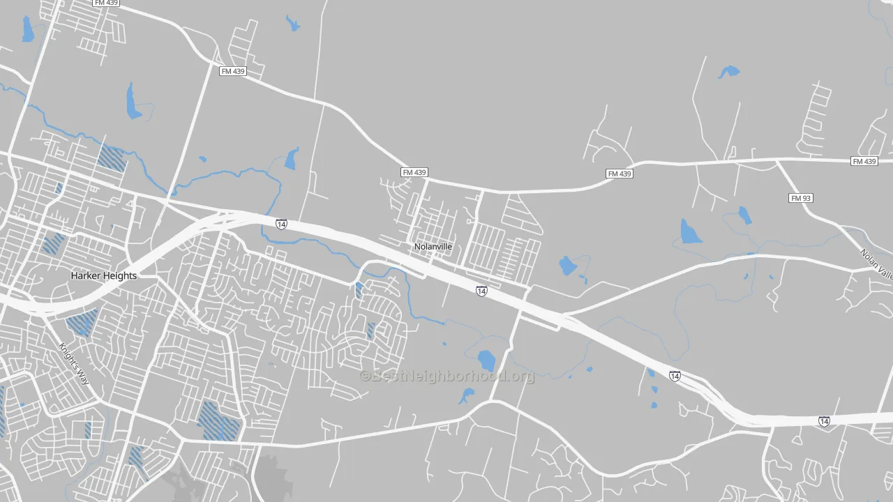 Transit Grade map of Nolanville, TX