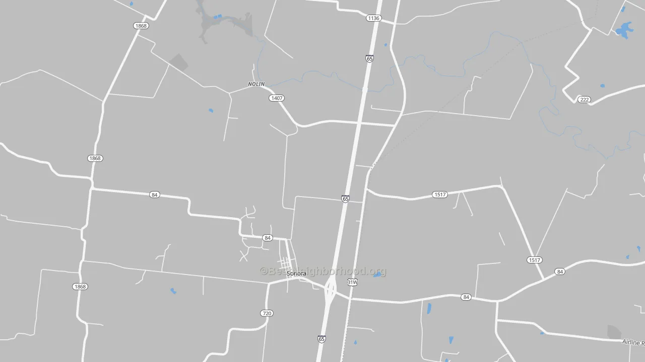 Transit Grade map of Nolin, KY