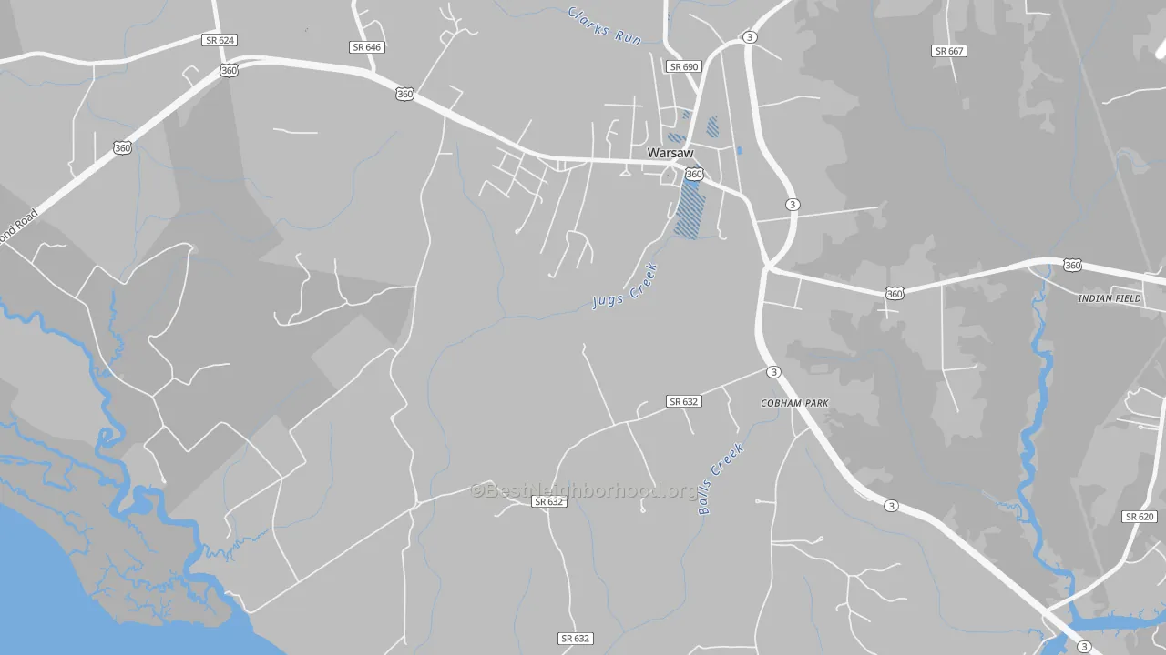 Transit Grade map of Nomini Grove, VA