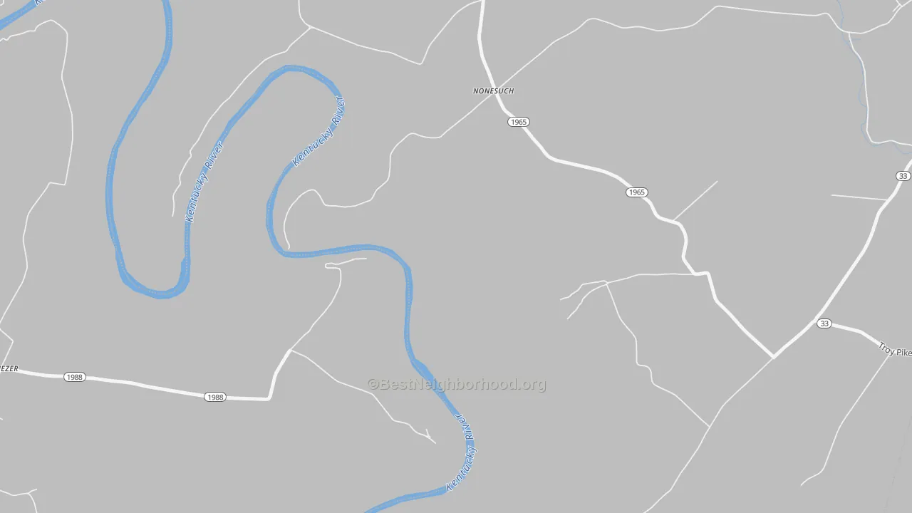 Transit Grade map of Nonesuch, KY