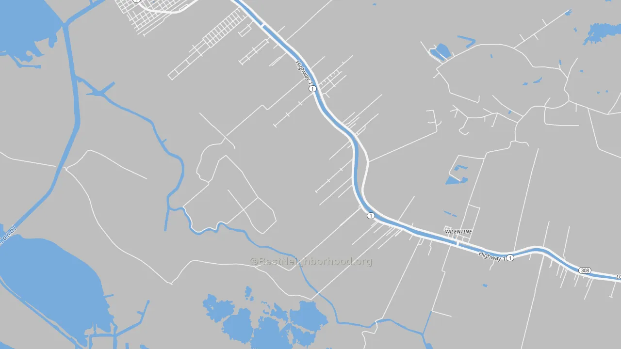 Transit Grade map of Norah, LA