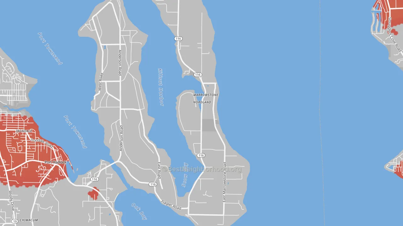 Transit Grade map of Nordland, WA