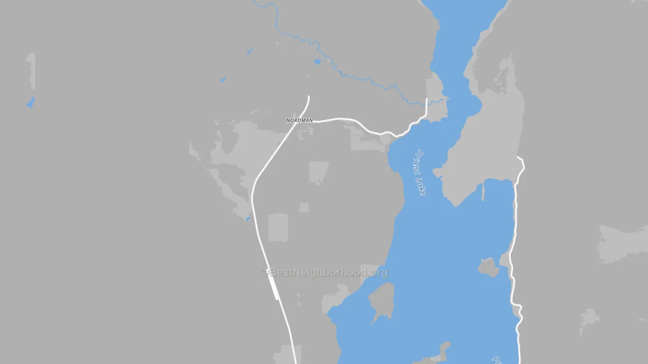 Transit Grade map of Nordman, ID
