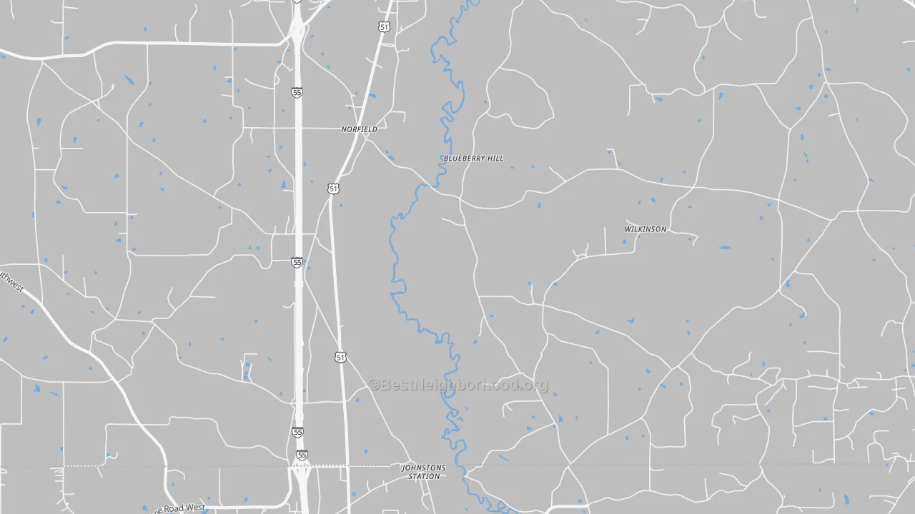 Transit Grade map of Norfield, MS