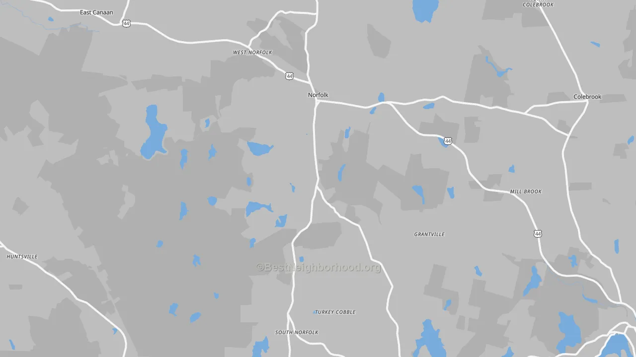Transit Grade map of Norfolk, CT