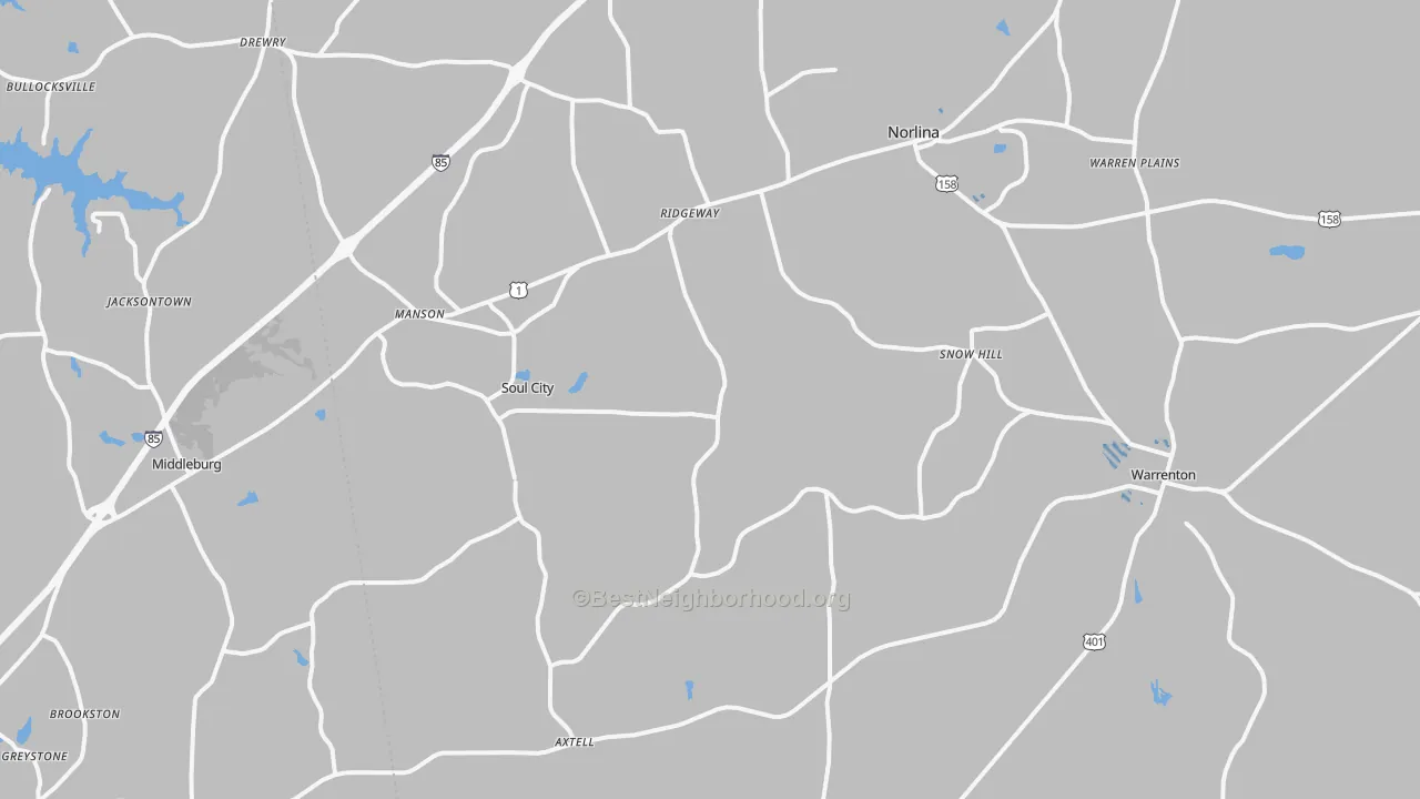 Transit Grade map of Norlina, NC