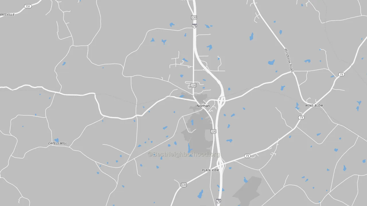 Transit Grade map of Norman, NC