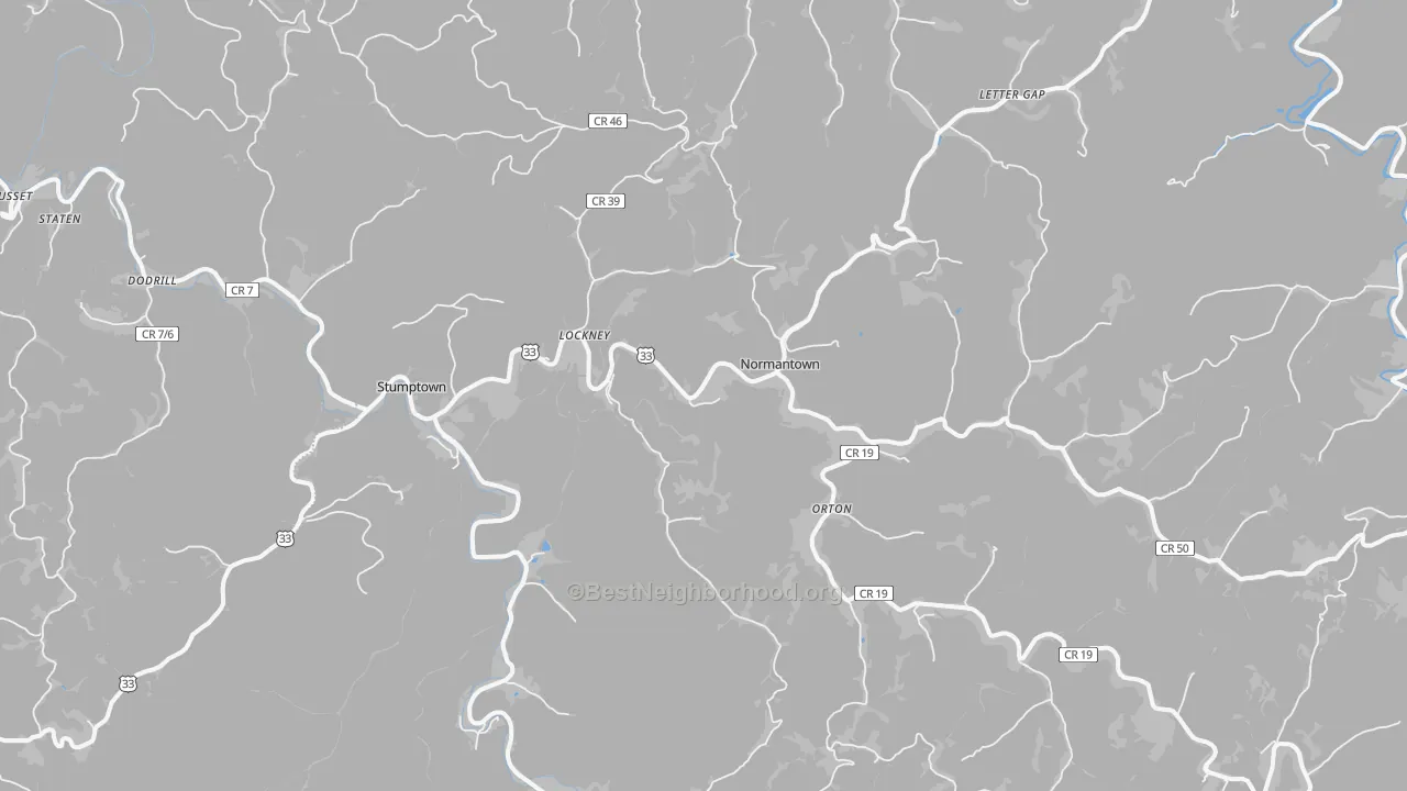 Transit Grade map of Normantown, WV