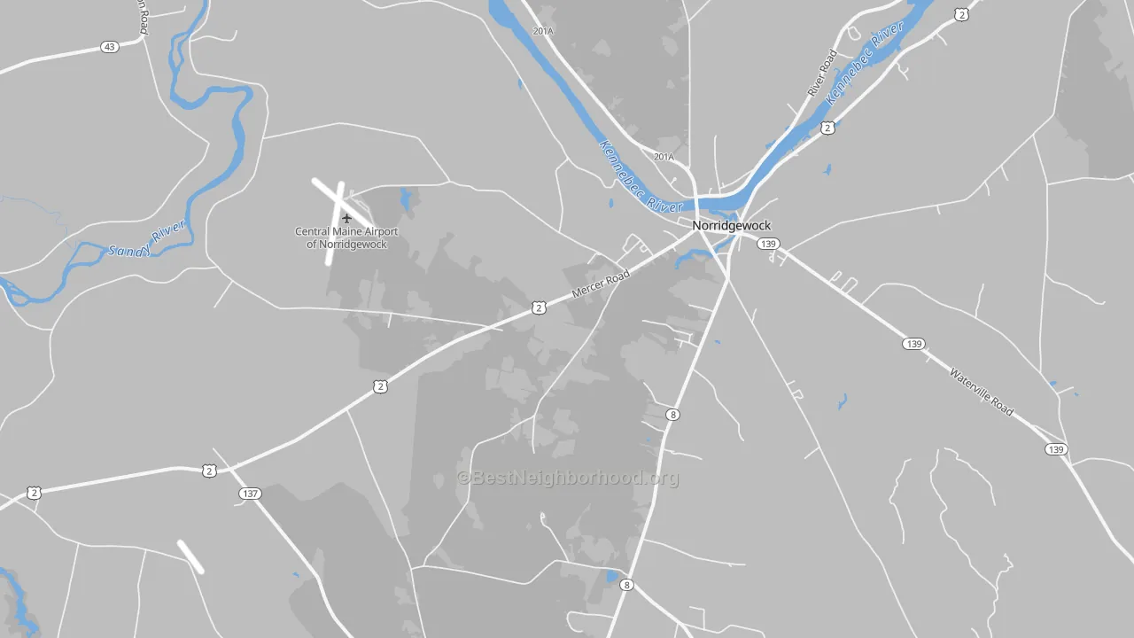 Transit Grade map of Norridgewock, ME