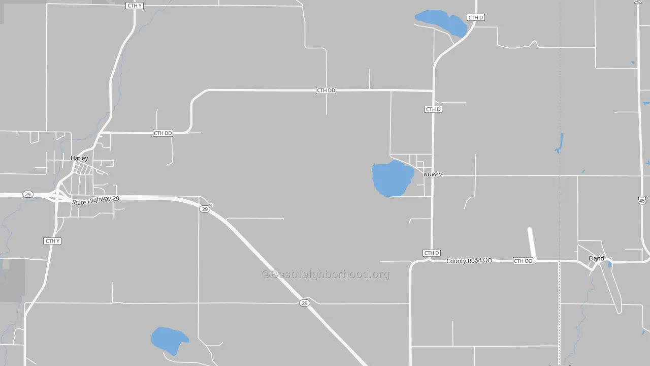Transit Grade map of Norrie, WI