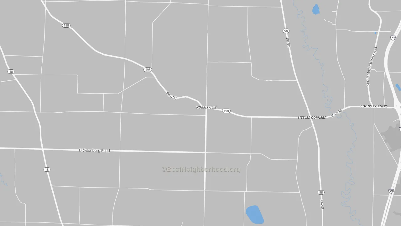Transit Grade map of Norrisville, PA