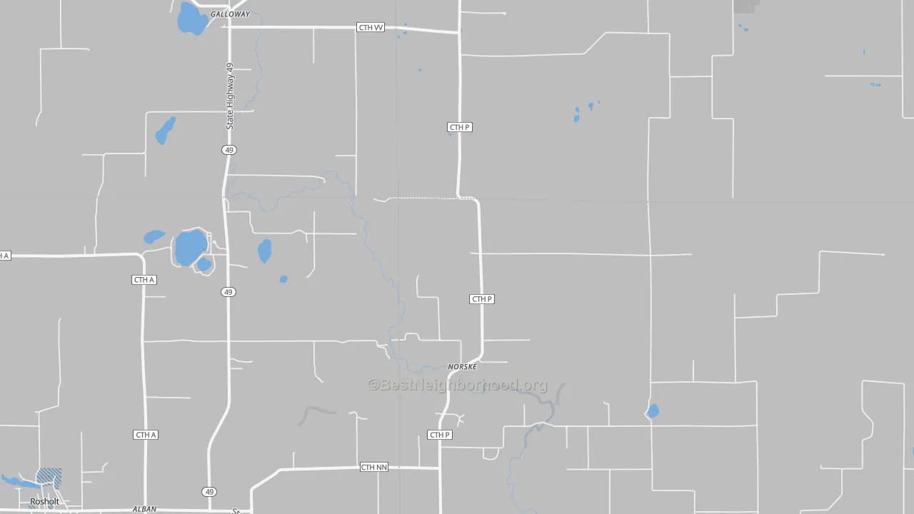 Transit Grade map of Norske, WI