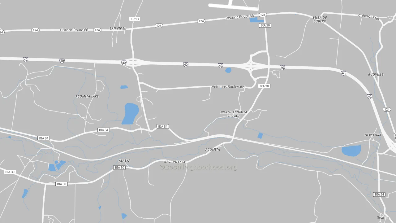 Transit Grade map of North Acomita Village, NM