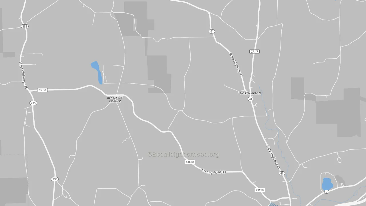 Transit Grade map of North Afton, NY