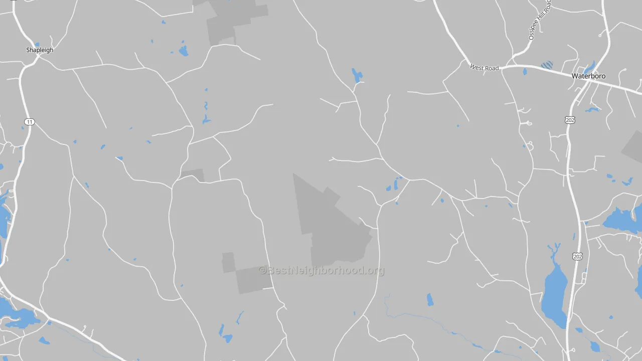Transit Grade map of North Alfred, ME