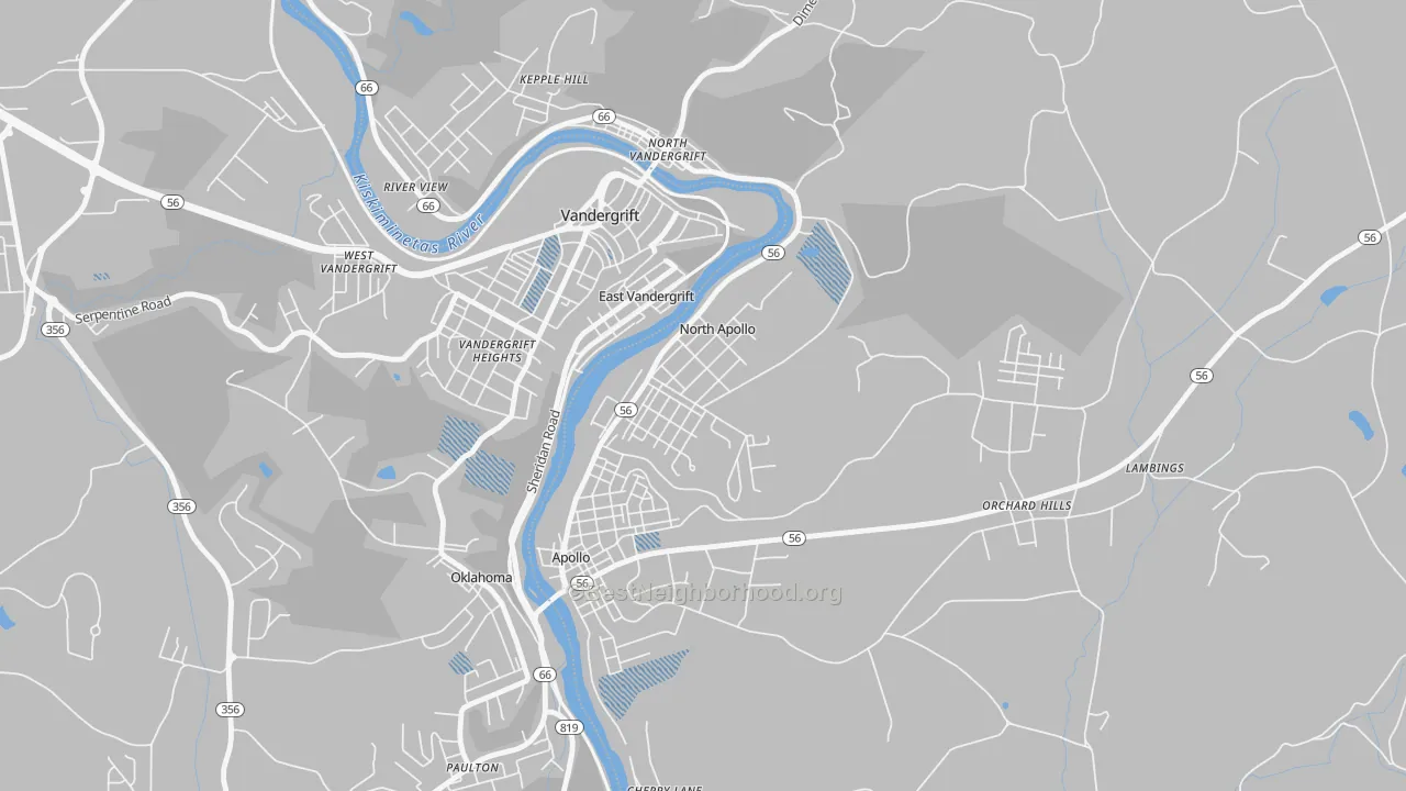 Transit Grade map of North Apollo, PA