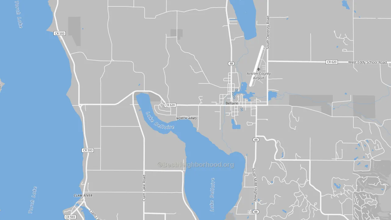 Transit Grade map of North Arms, MI