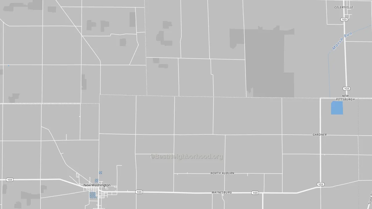 Transit Grade map of North Auburn, OH