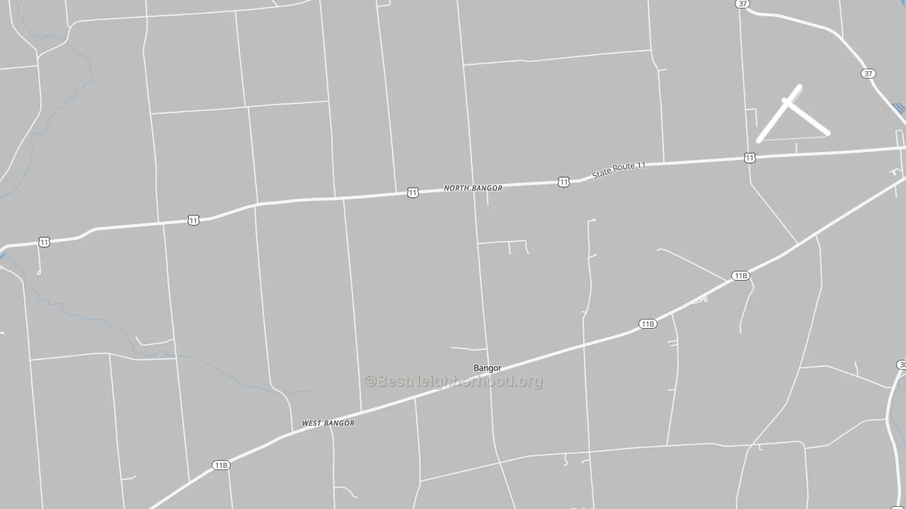 Transit Grade map of North Bangor, NY