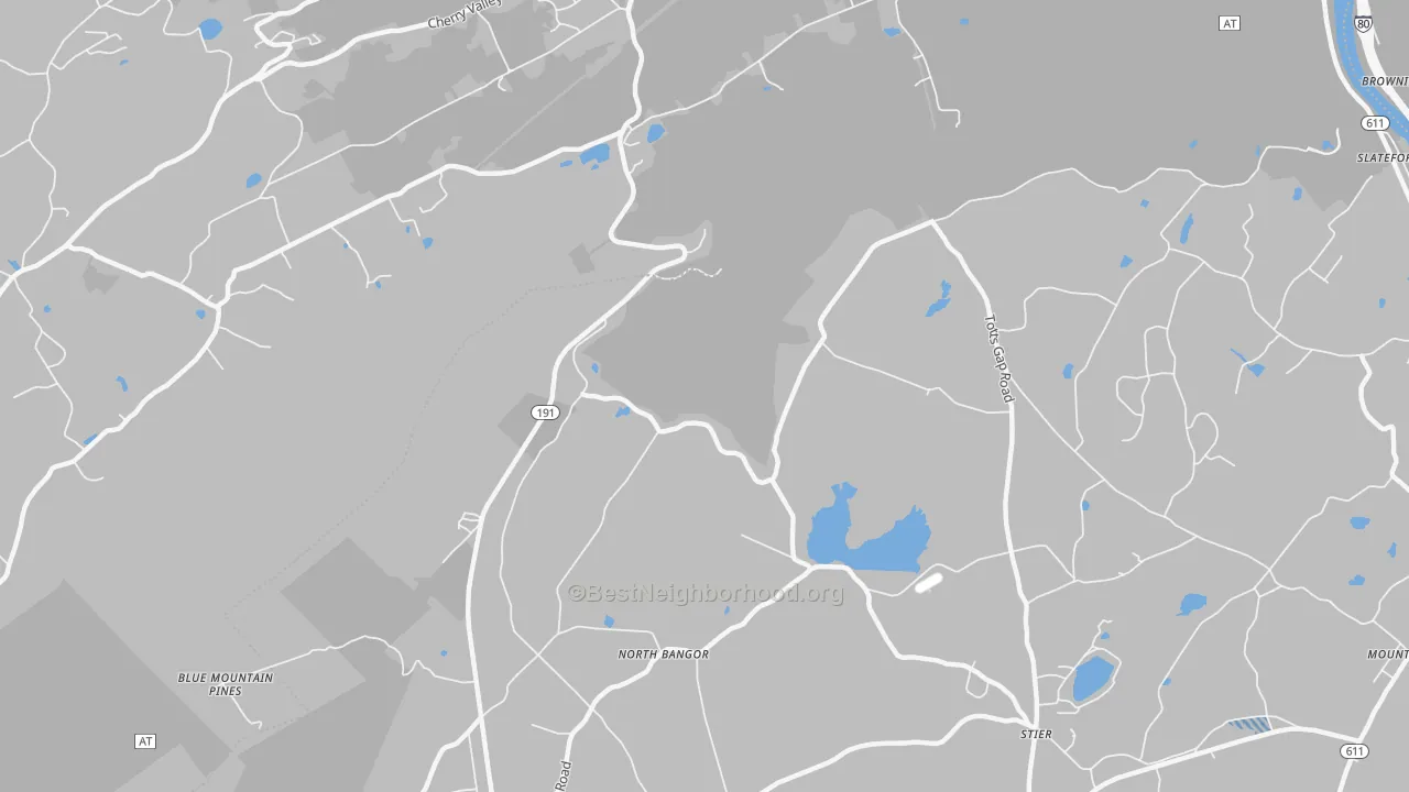 Transit Grade map of North Bangor, PA