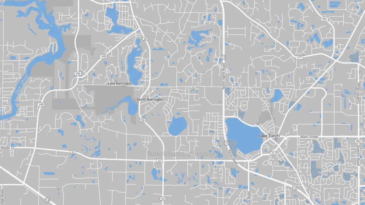 Transit Grade map of North Barrington, IL