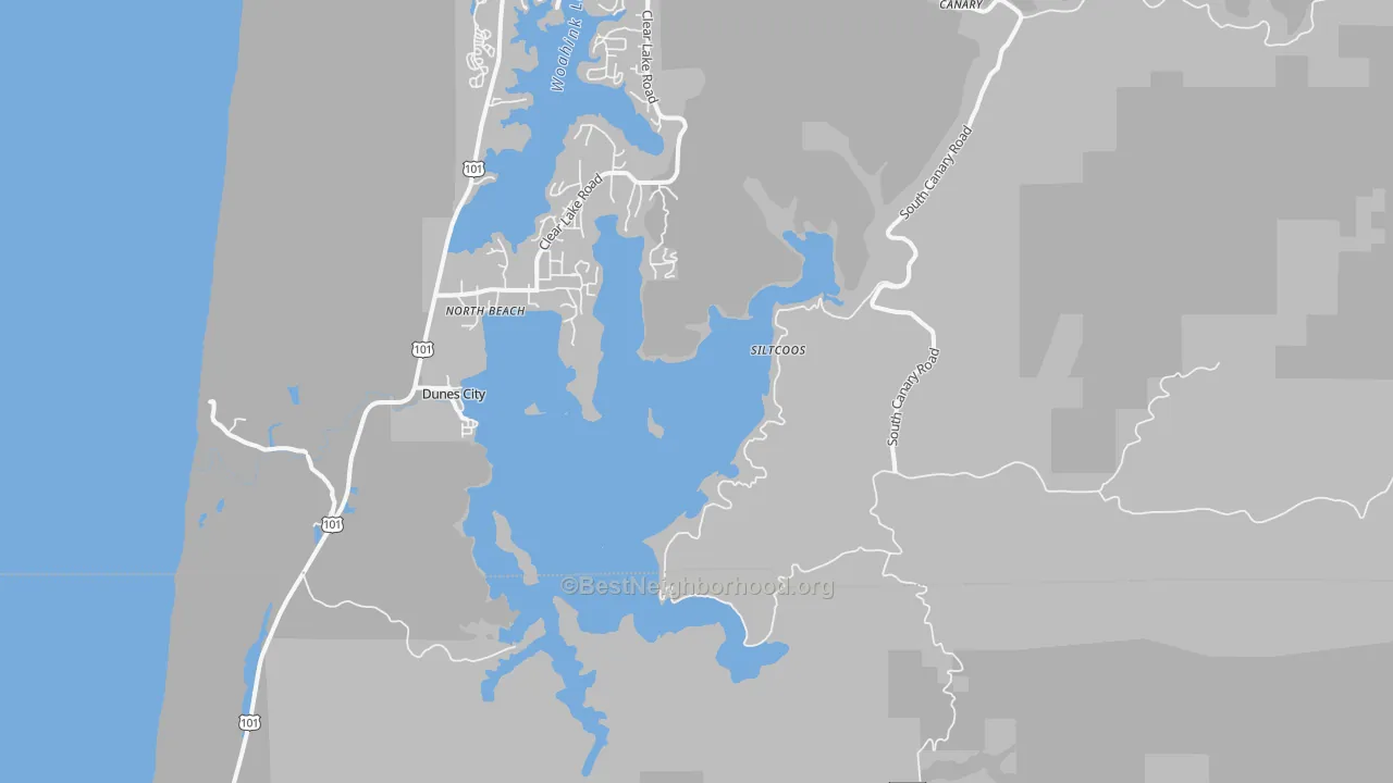 Transit Grade map of North Beach, OR