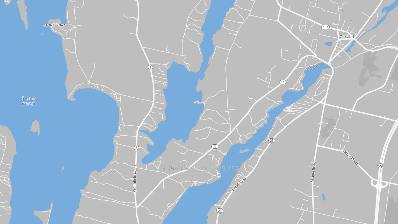 Transit Grade map of North Belgrade, ME
