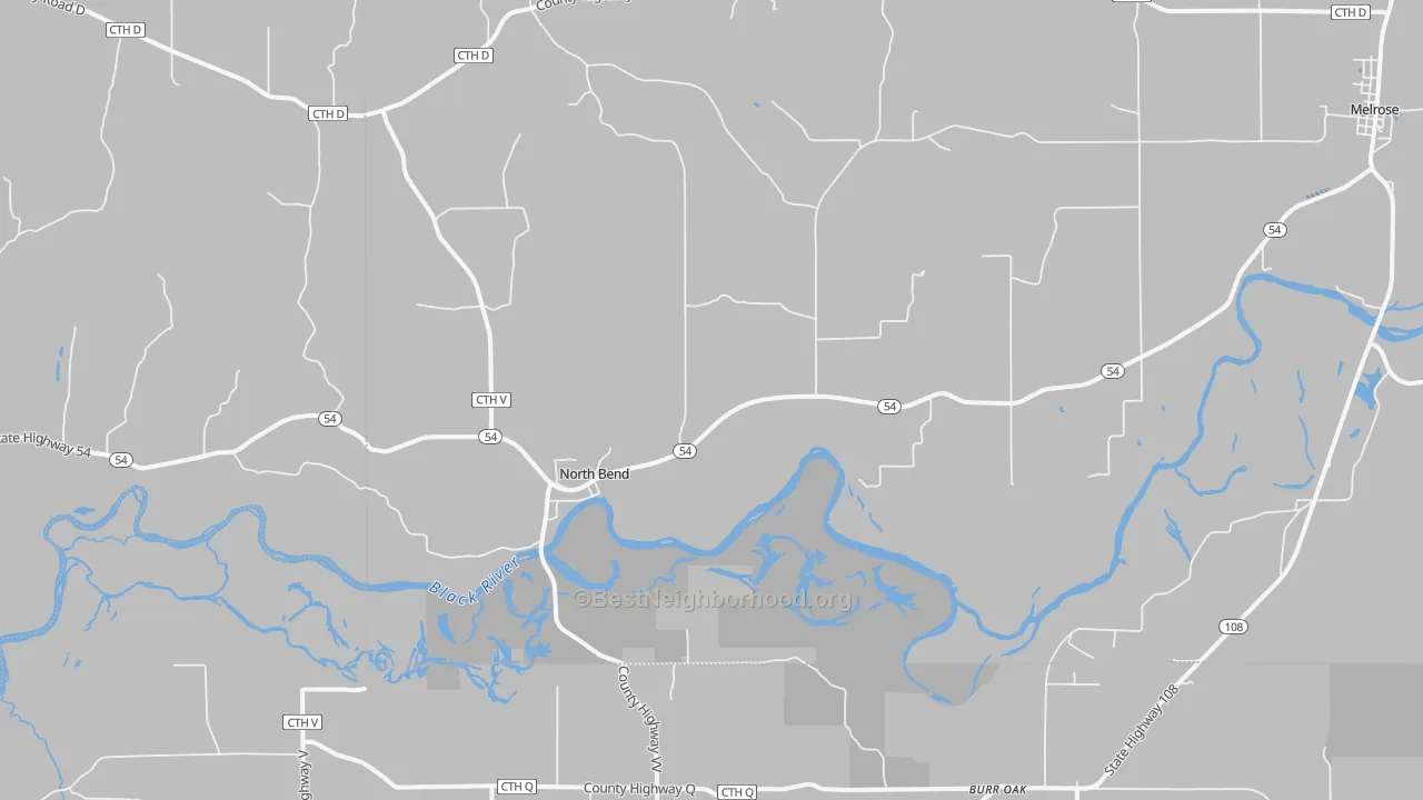 Transit Grade map of North Bend, WI