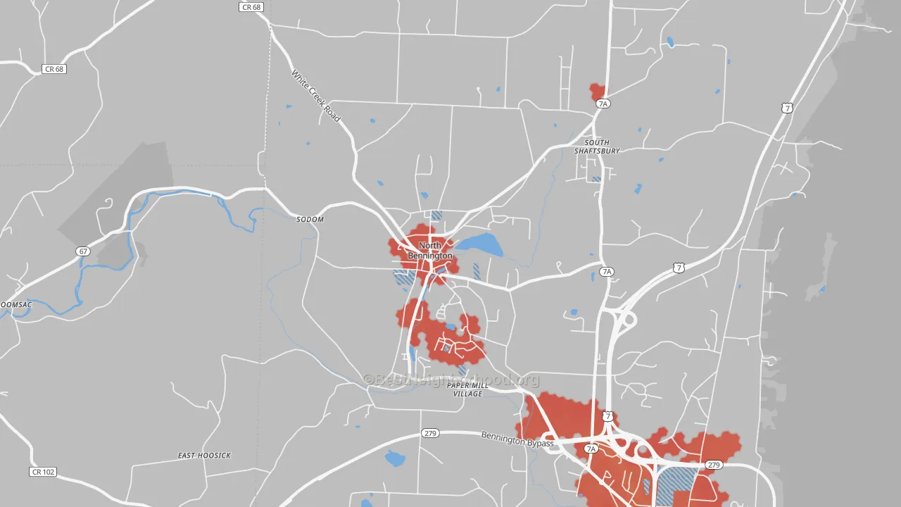 Transit Grade map of North Bennington, VT
