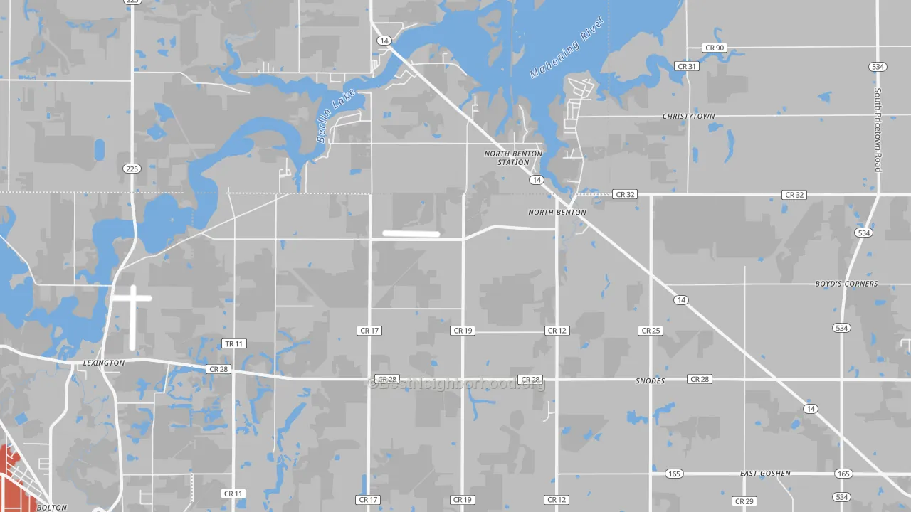 Transit Grade map of North Benton, OH