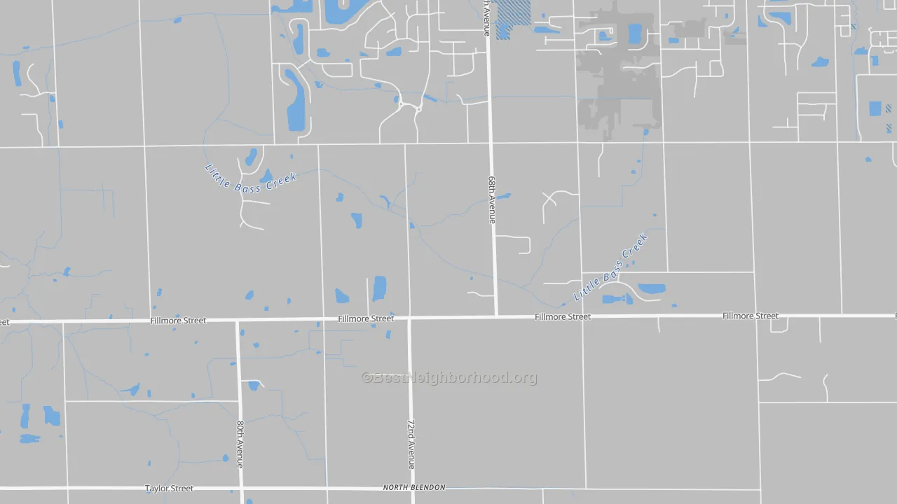 Transit Grade map of North Blendon, MI