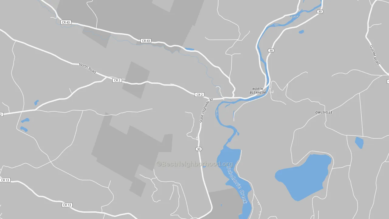 Transit Grade map of North Blenheim, NY