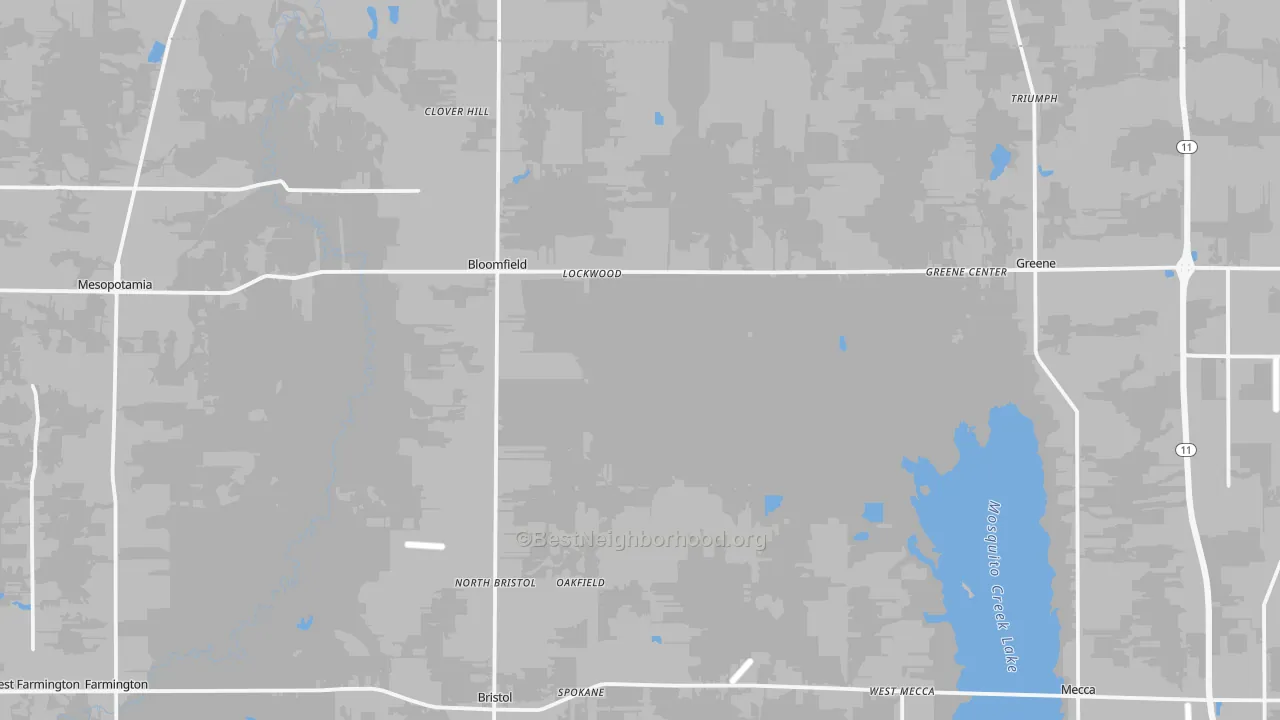 Transit Grade map of North Bloomfield, OH